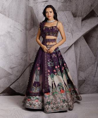 Purple Regal Paradise Lehenga Set 1