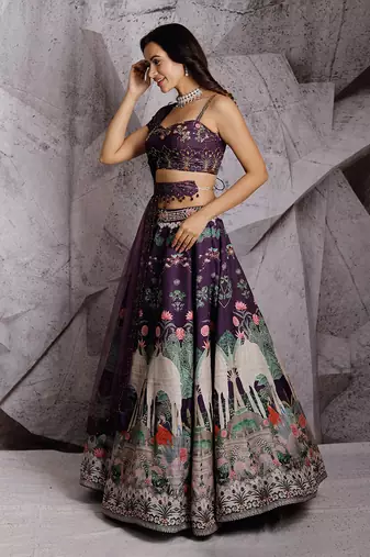 Purple Regal Paradise Lehenga Set