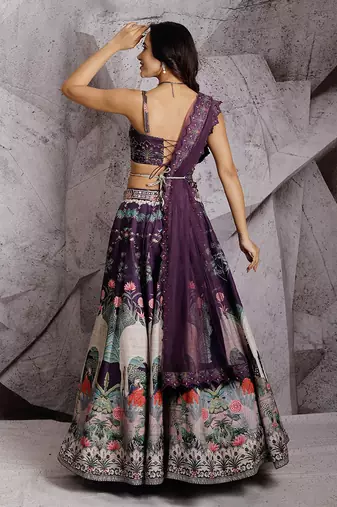 Purple Regal Paradise Lehenga Set