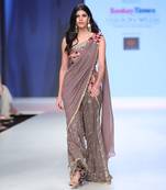 Grey Plazzo Saree