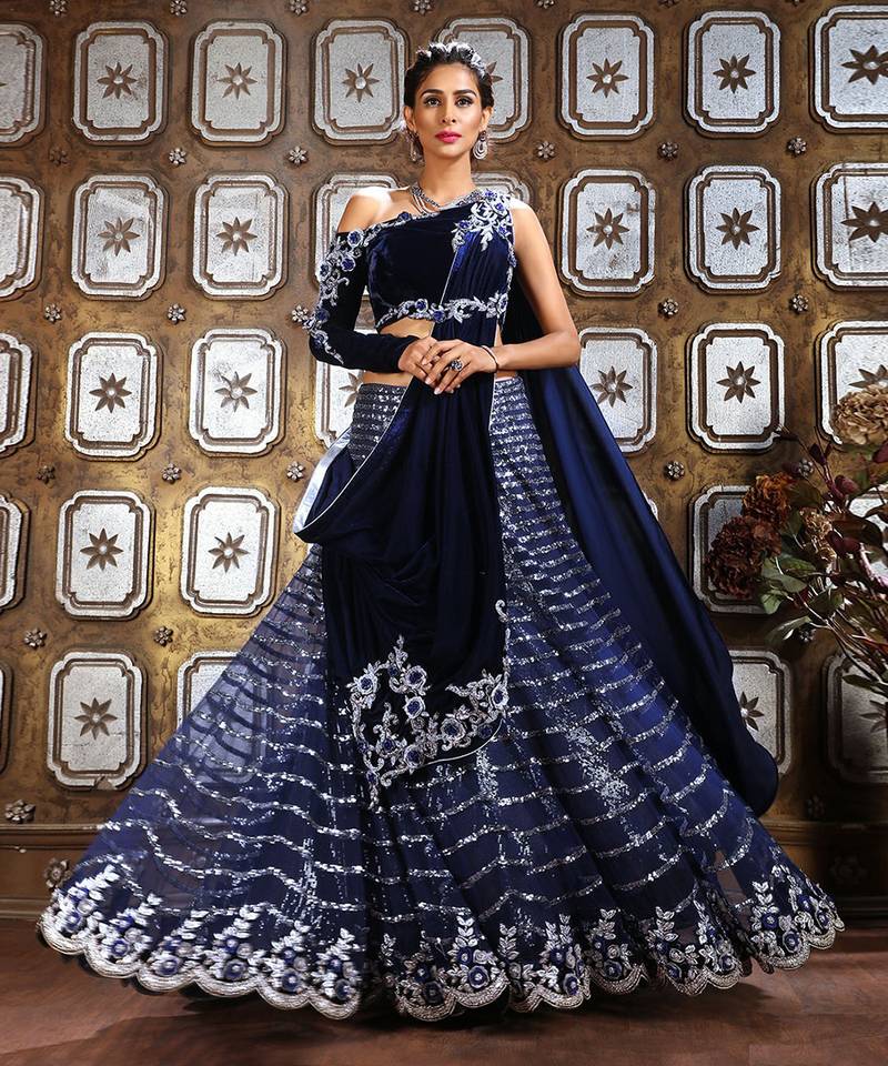 Midnight Tropics Lehenga Set
