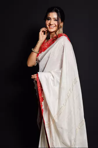 Red Shimmering Rouge Saree