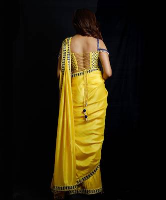Yellow Phoolon Ki Haldi Saree 3