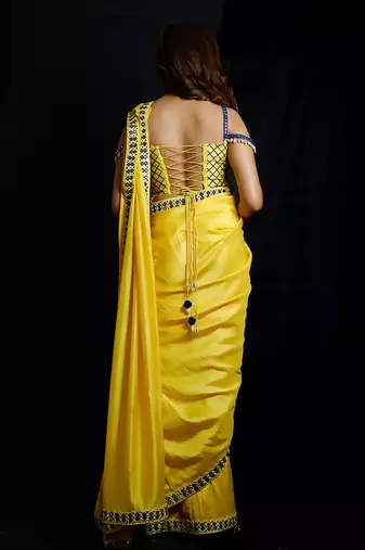 Yellow Phoolon Ki Haldi Saree