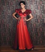 Red Ruffle Gown