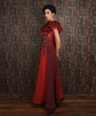 Red Ruffle Gown 2