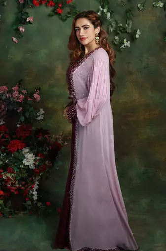 Purple Plazzo Jacket Set