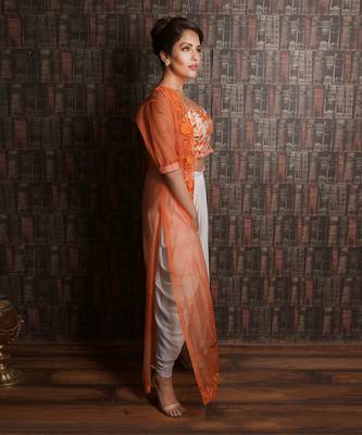 Orange Jacket Dhoti 2