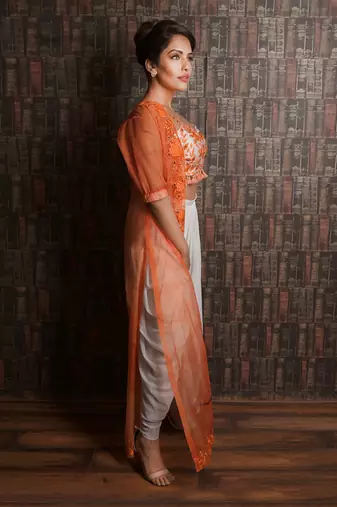 Orange Jacket Dhoti