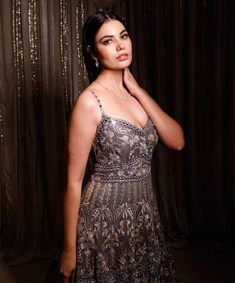 Grey Fusion Anarkali Gown 3