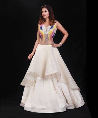 Ivory  Synchronized Scintillation Gown 3