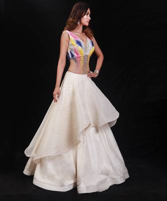 Ivory  Synchronized Scintillation Gown 4
