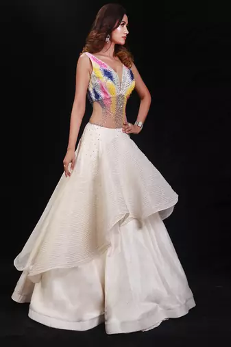 Ivory  Synchronized Scintillation Gown