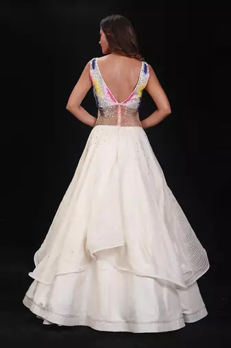 Ivory  Synchronized Scintillation Gown