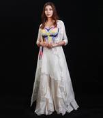 Ivory  Synchronized Scintillation Ruffle Set