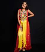 Yellow Phoolon Ki Haldi Skirt Set