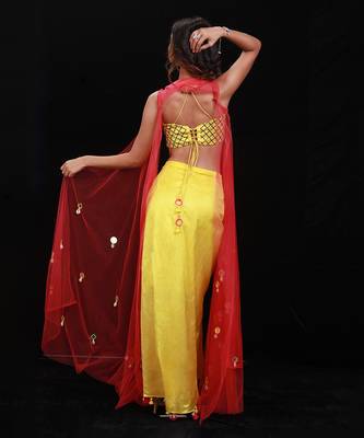 Yellow Phoolon Ki Haldi Skirt Set 5