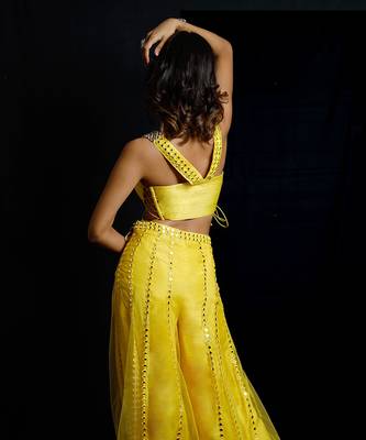 Yellow Phoolon Ki Haldi Palazzo Set 3