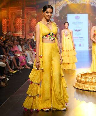 Yellow Phoolon Ki Haldi Jacket Set 4