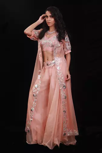 Peach Jacket Set