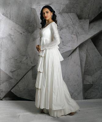 Ivory Gota Plazzo Jacket Set 2