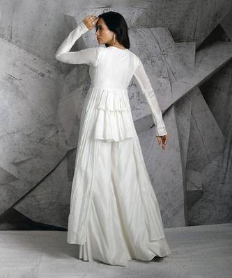 Ivory Gota Plazzo Jacket Set 3