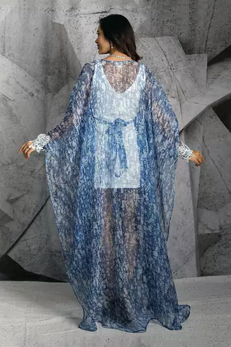 Blue Jacket Kaftan