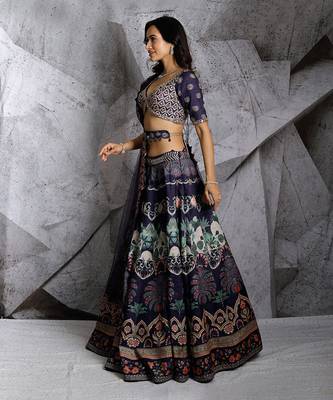 Purple Floral Paradise Lehenga Set 2