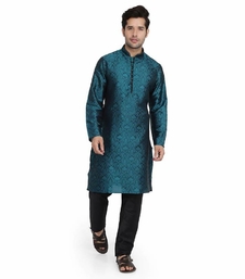 JACQUARD PRINTED STITCHED KURTA & PYJAMA