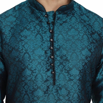 JACQUARD PRINTED STITCHED KURTA & PYJAMA 2