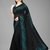 Black embroidered georgette saree with blouse