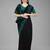 Black embroidered georgette saree with blouse