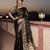 KORAMS DESIGN BANARASI COTTON SILK BLACK KITE DESIGN WEAVING BORDER FESTIVE CASUAL WEAR SAREE WITH BLOUSE 