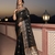 KORAMS DESIGN BANARASI COTTON SILK BLACK KITE DESIGN WEAVING BORDER FESTIVE CASUAL WEAR SAREE WITH BLOUSE 
