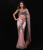 Pink Mirror Saree