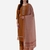 Seamore Pure Viscose Brown Embroidery For Women Stitched Kurta Set