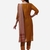 Seamore Pure Viscose Brown Embroidery For Women Stitched Kurta Set