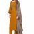 Seamore Rayon Slub Mustard Embroidery For Women Stitched Kurta Set