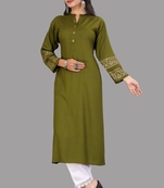 Seamore Rayon MEHNADI Foil Print For Women Stitched Kurta Set