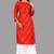 Seamore Rayon Red Bandhej Printed For Women Stitched Kurta Set