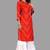 Seamore Rayon Red Bandhej Printed For Women Stitched Kurta Set