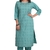 Seamore Cotton Blend Green Embroidery For Women Stitched Kurta Set