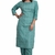 Seamore Cotton Blend Green Embroidery For Women Stitched Kurta Set