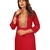 Seamore Cotton Slub Maroon Embroidery For Women Stitched Kurta Set