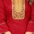 Seamore Cotton Slub Maroon Embroidery For Women Stitched Kurta Set