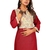 Seamore Cotton Slub Maroon Digital Print For Women Stitched Kurta Set