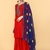 Seamore Musline Red Embroidery For Women Stitched Kurta Set