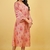 Seamore Georgette Salmon Digital Print For Women Stitched Kurta Set
