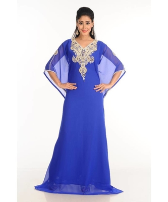 Gandura Moroccan Arabic Traditional Party Thobe Kaftan 1