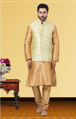 Designer Function Wear Heavy Kurta Pajama With Jacket 1